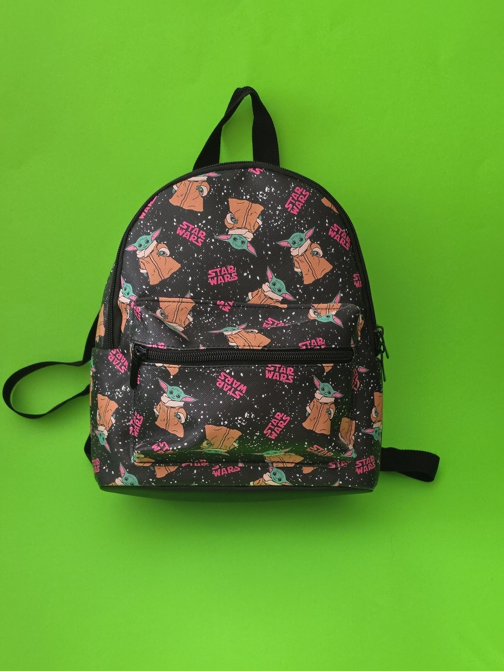 Star Wars Kids Mini Backpack — Black with Green, Tan, and Pink